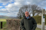 Andrew Griffith MP on South Downs near Amberley 